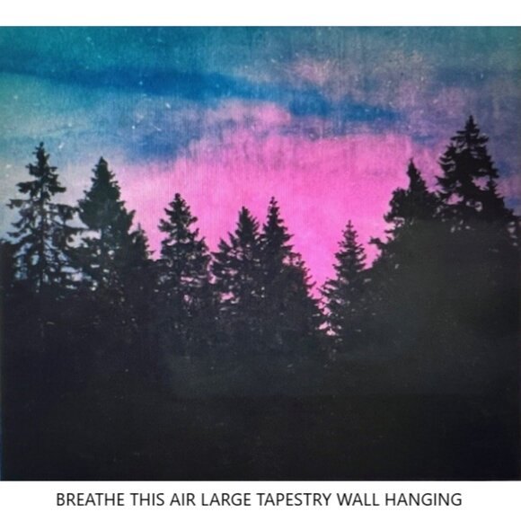Breathe This Air Large Tapestry Wall Hanging (57" x 49") Excellent Condition - Picture 1 of 7